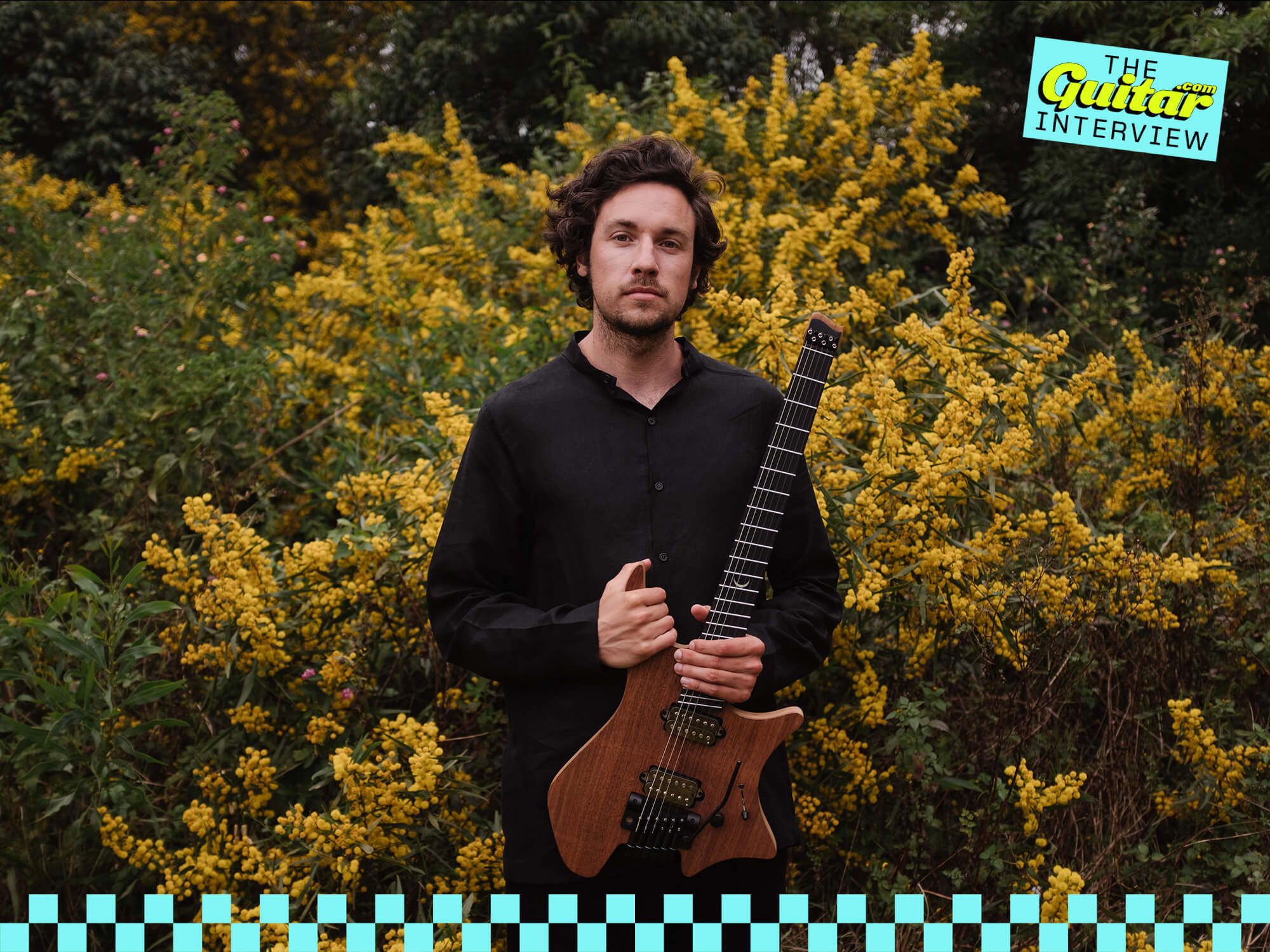 Plini with his Strandberg guitar, photo by Chad Dao